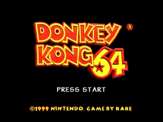 Donkey Kong 64 title screen for Nintendo 64